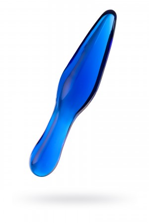 Двусторонний фаллоимитатор sexus glass стекло синий 17,5 см