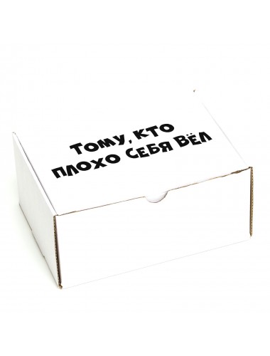 Коробка самосборная «тому, кто плохо себя вел» 23х16,5х10,5 см