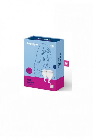 Набор менструальных чаш satisfyer feel secure menstrual cup прозрачный 2 шт
