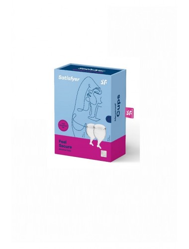 Набор менструальных чаш satisfyer feel secure menstrual cup прозрачный 2 шт